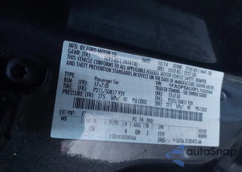 2015 Ford C-Max Hybrid Se z USA, uszkodzony, nr VIN 1FADP5AU0FL102584